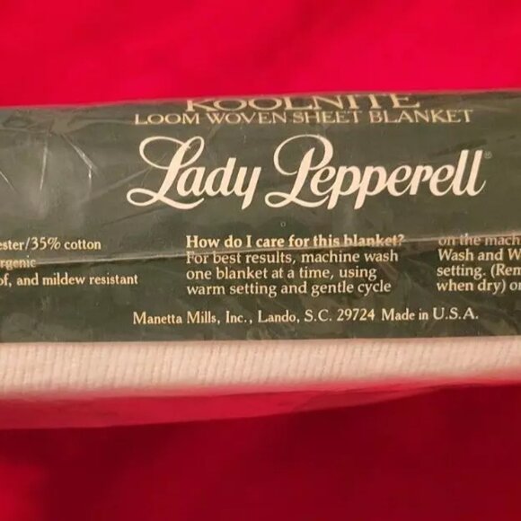 VTG New in Pkg Lady Pepperell Koolnite Sheet Blanket 108 x 90 Made in USA White - Picture 3 of 6